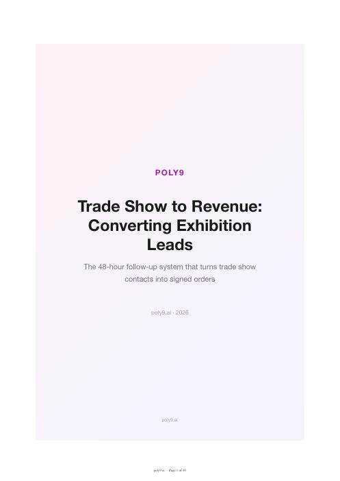 Trade Show to Revenue: Converting Exhibition Leads