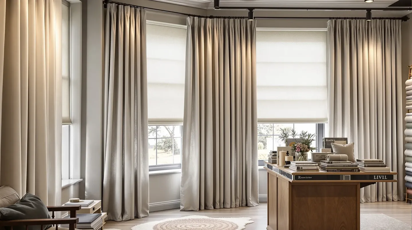Window treatment showroom interior